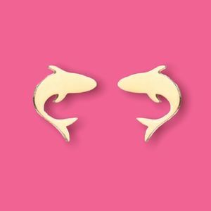 Dolphin Gold Earrings